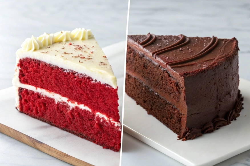 red velvet vs chocolate cake