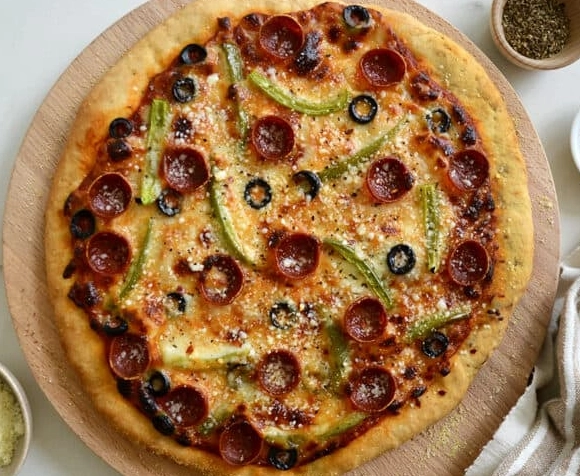 Homemade pizza dough without yeast