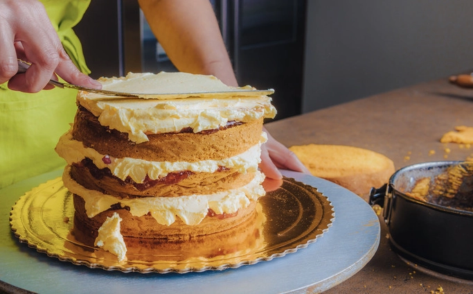 how to stack cakes
